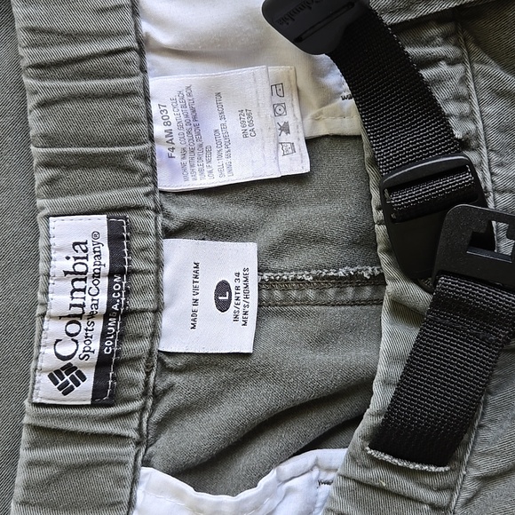 Columbia Olive Green Chinos Relaxed Fit Everyday / Work  Wear Men's Size L - Picture 6 of 7